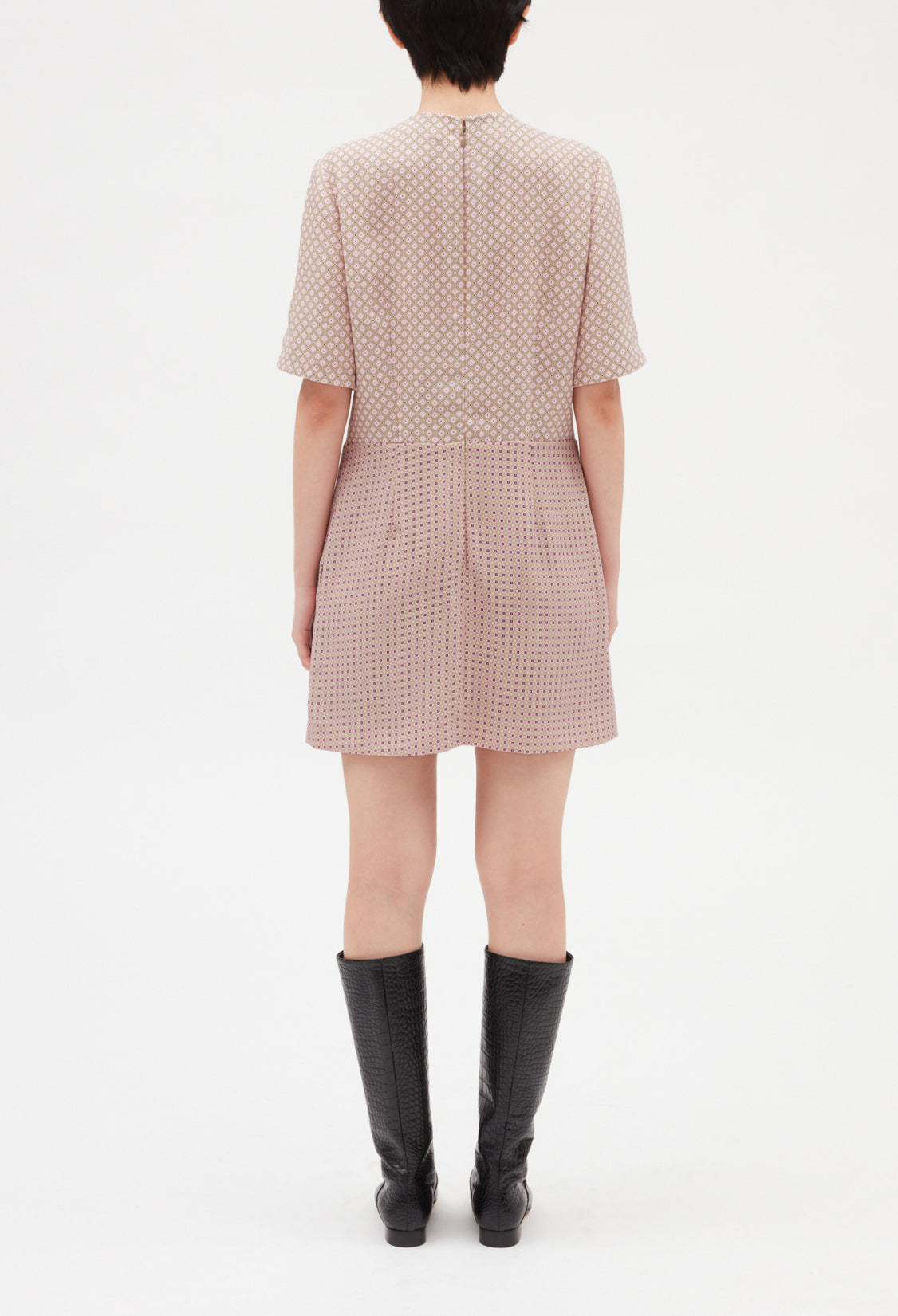 Robe courte imprimée rose Faume - seconde main