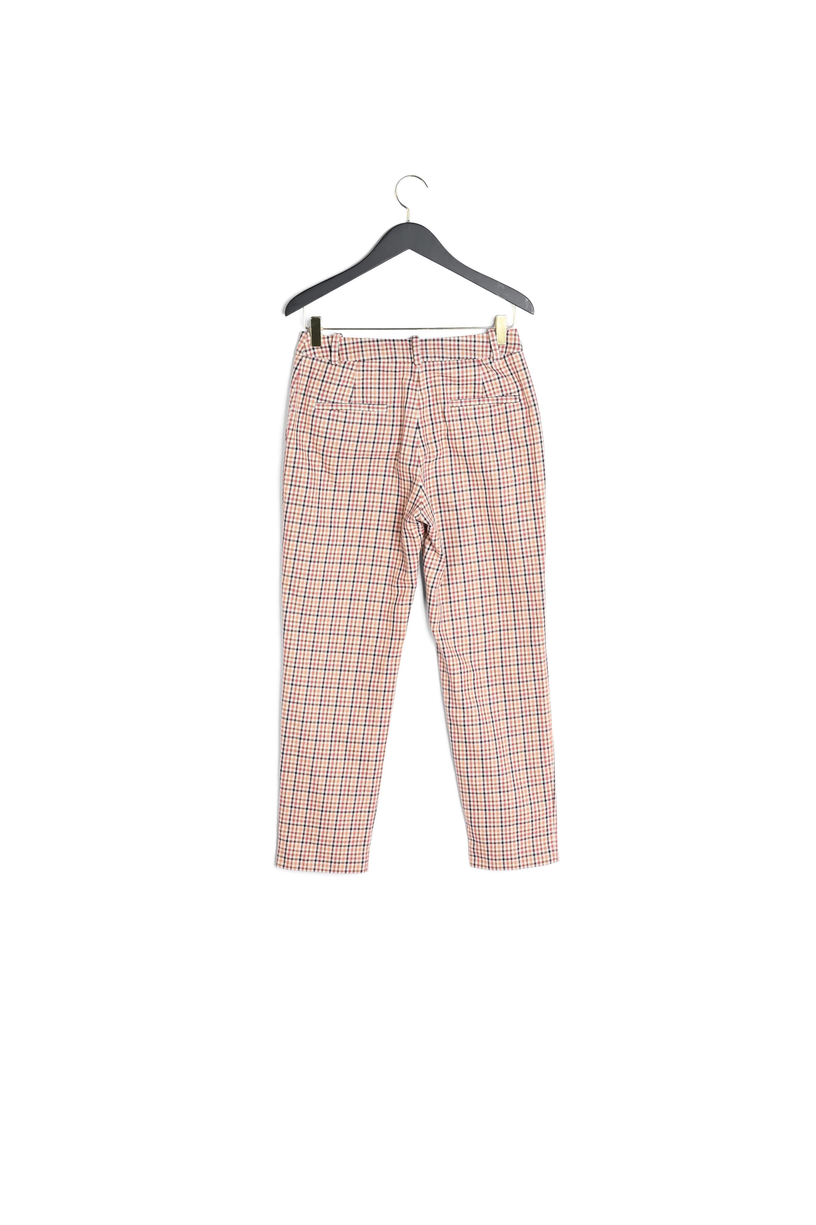 Pantalon droit à carreaux Faume - seconde main