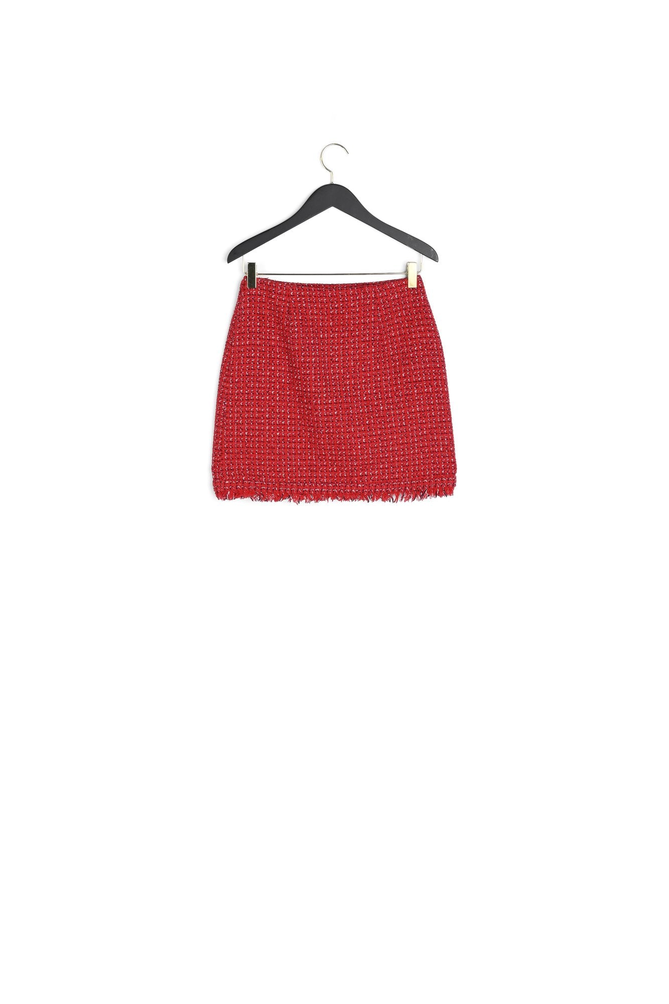 Jupe en tweed rouge Faume - seconde main
