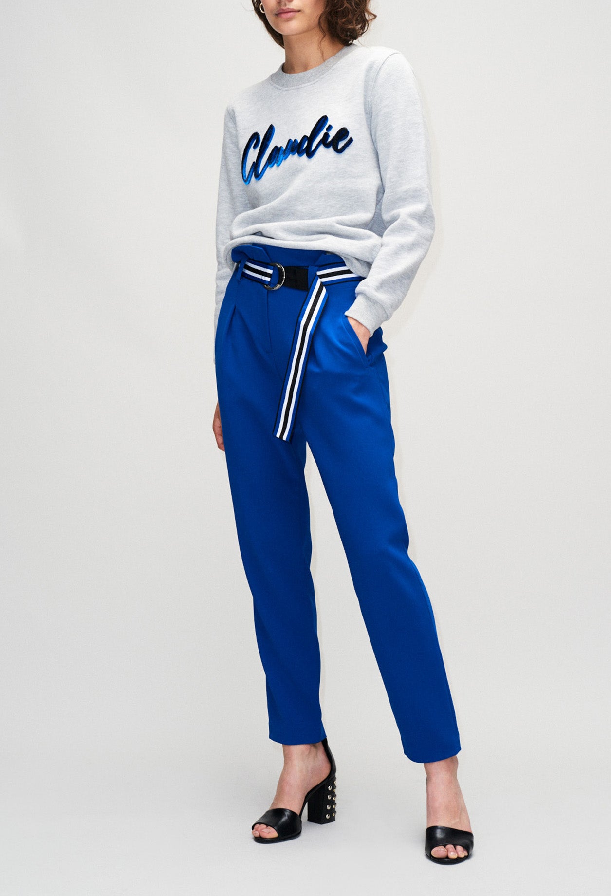 Pantalon droit à taille cintrée Faume - seconde main