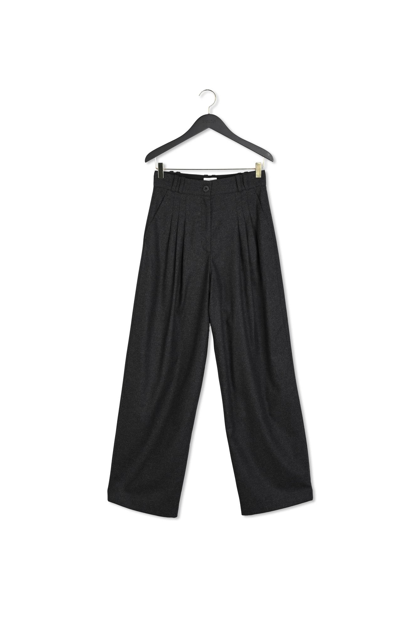 Pantalon large gris chiné Faume - seconde main