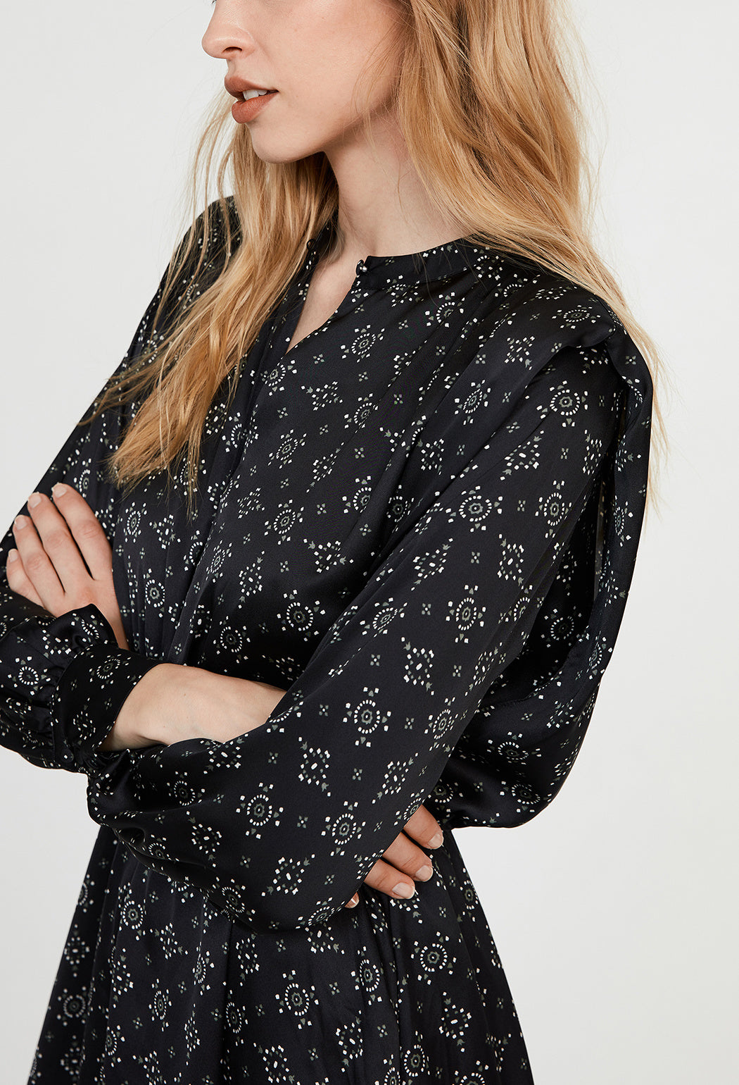 Robe longue à motifs géométrique Faume - seconde main