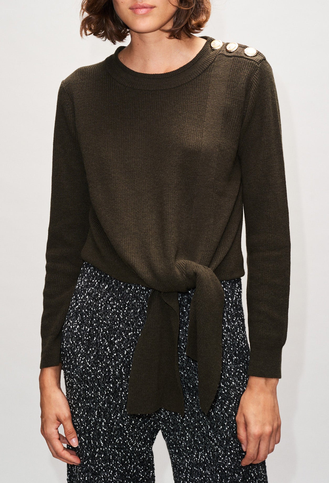 Pull détail nœud taille Faume - seconde main