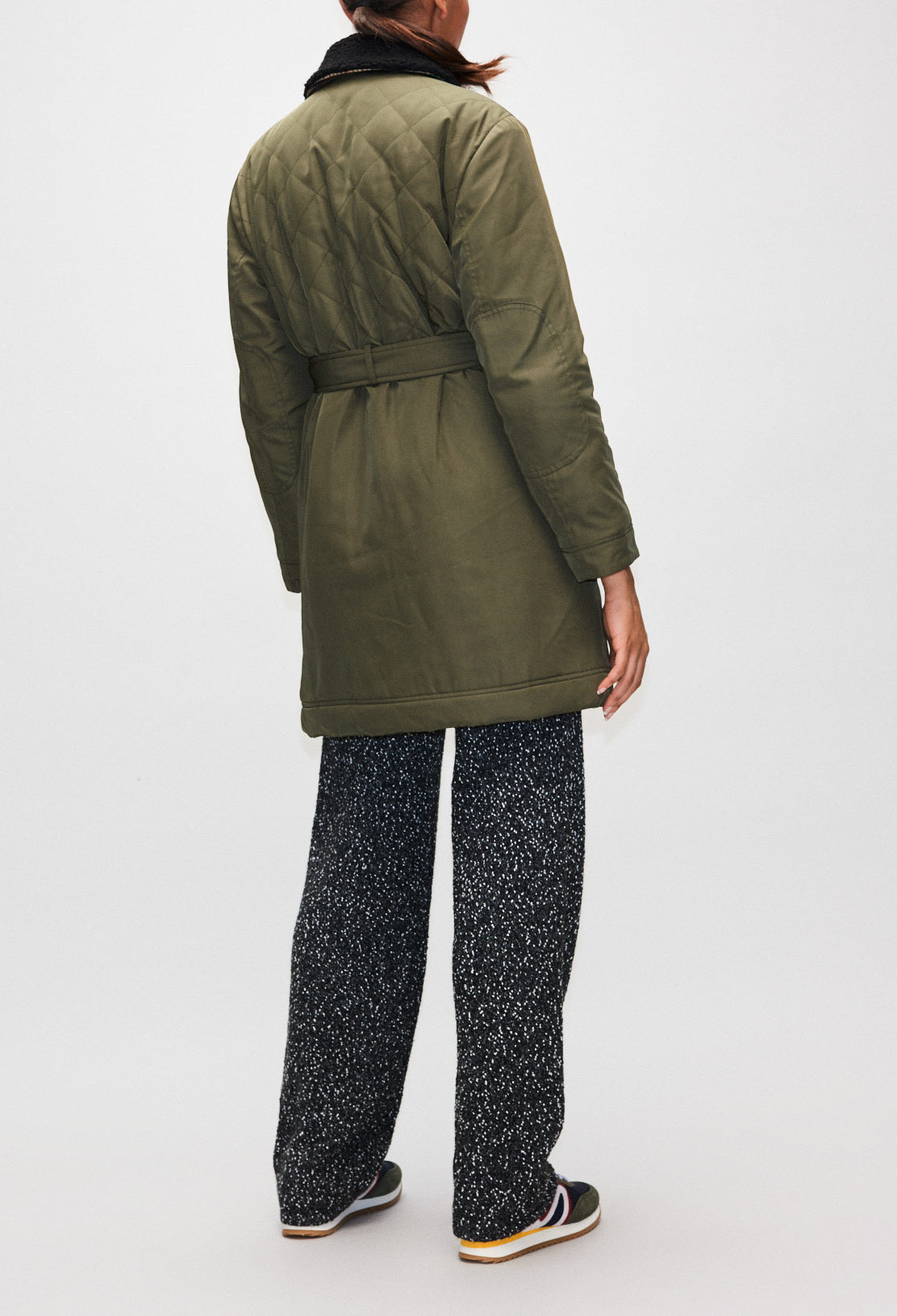 Parka matelassée type barbour kaki Faume - seconde main