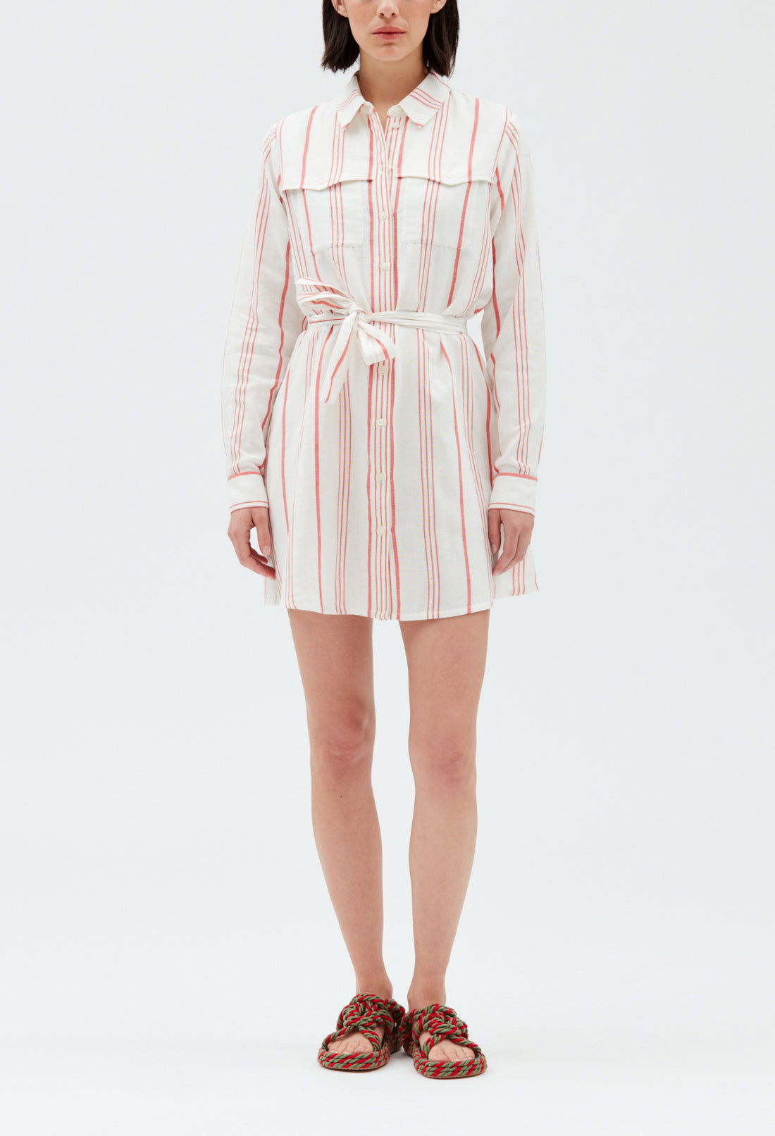 Robe chemise courte rayée Faume - seconde main