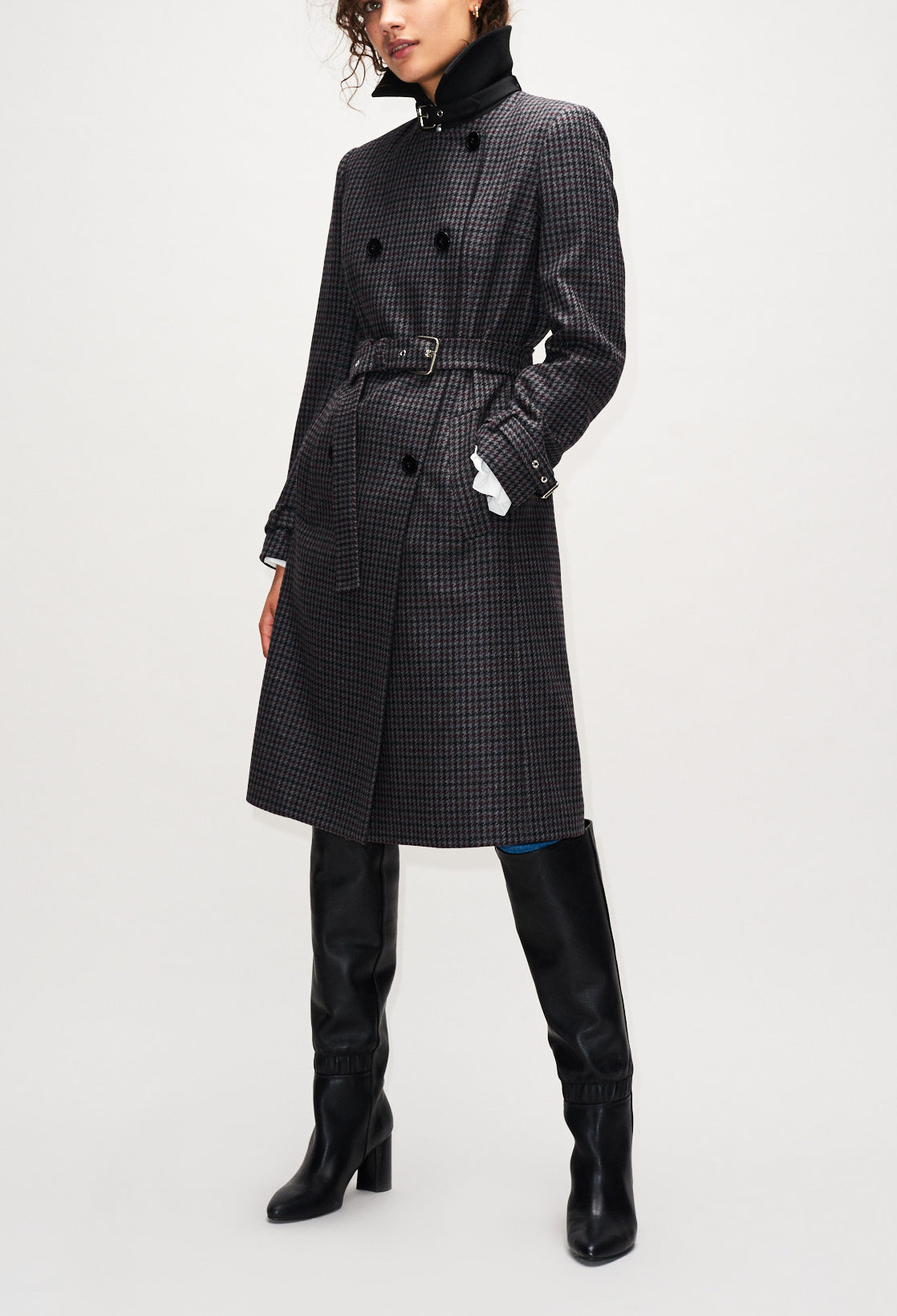 Manteau à carreaux Faume - seconde main