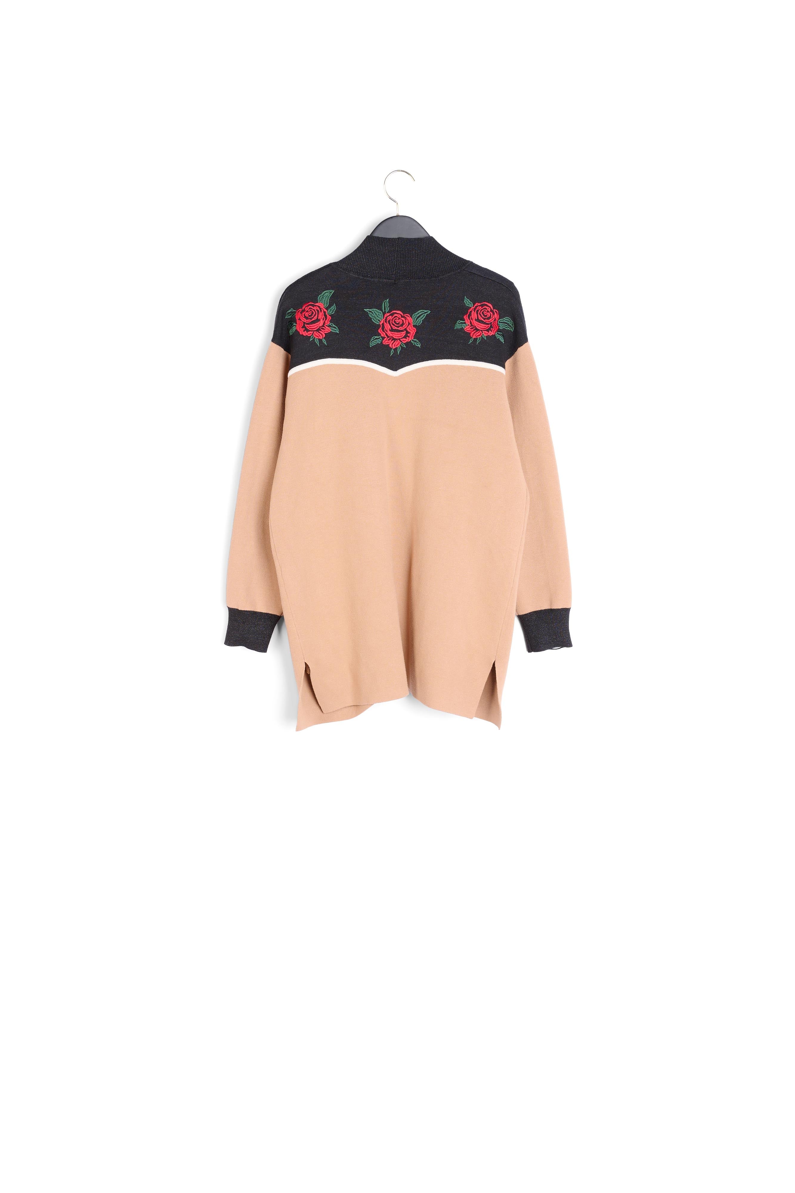 Cardigan oversize dos à motif Faume - seconde main