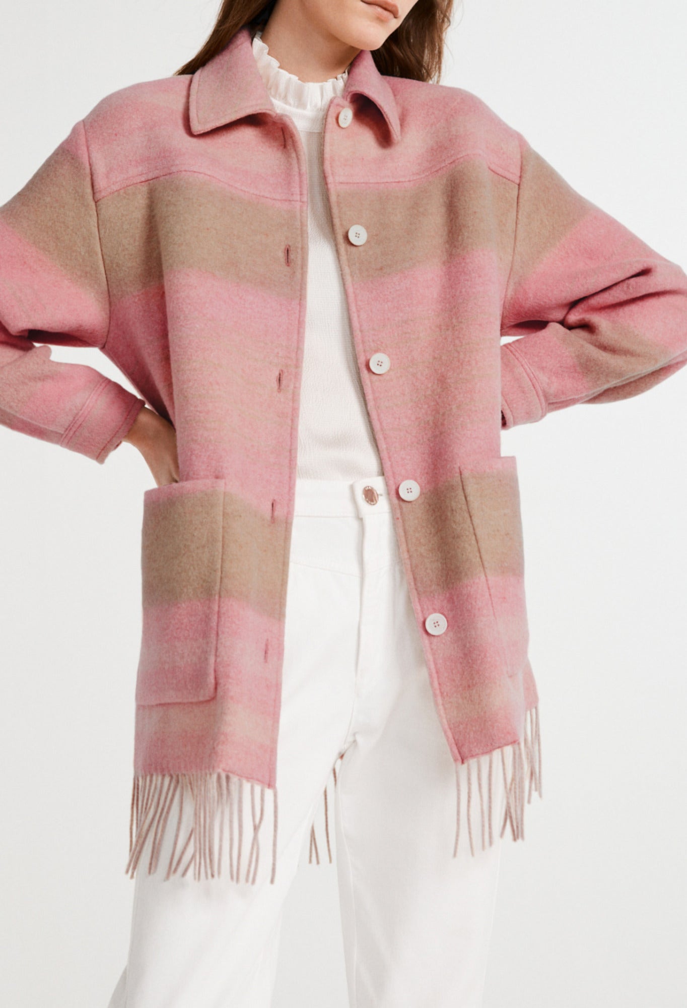 Manteau court en laine Faume - seconde main