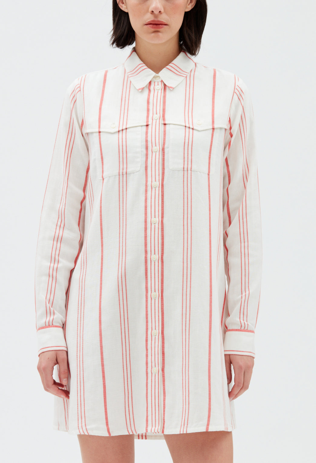 Robe chemise courte rayée Faume - seconde main