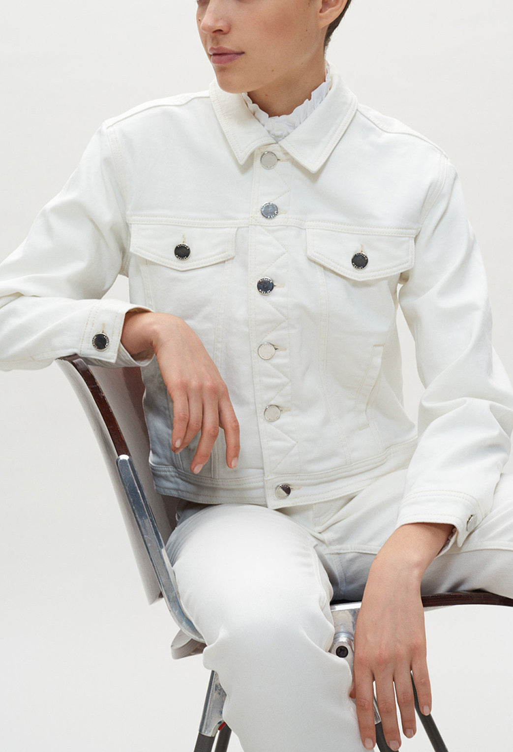 Blouson en jean à col fausse fourrure Faume - seconde main