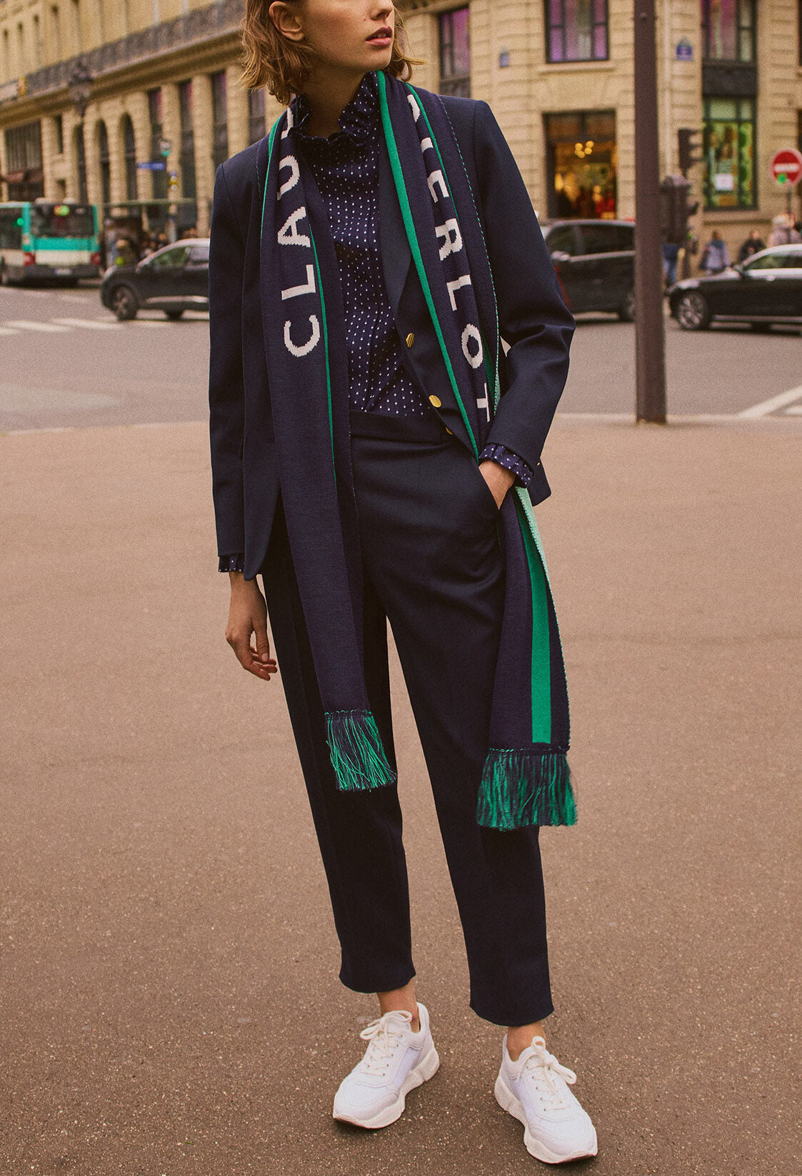 Chemise COLOMBE motif losanges Faume - seconde main