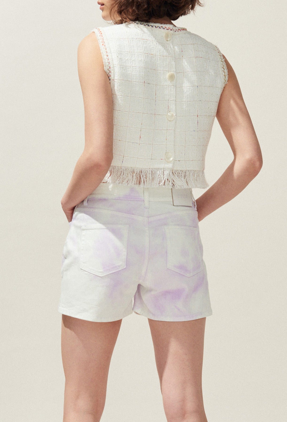 Short en jean imprimé tie&dye Faume - seconde main