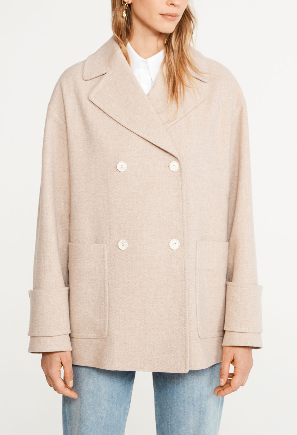 Caban oversized en laine Faume - seconde main