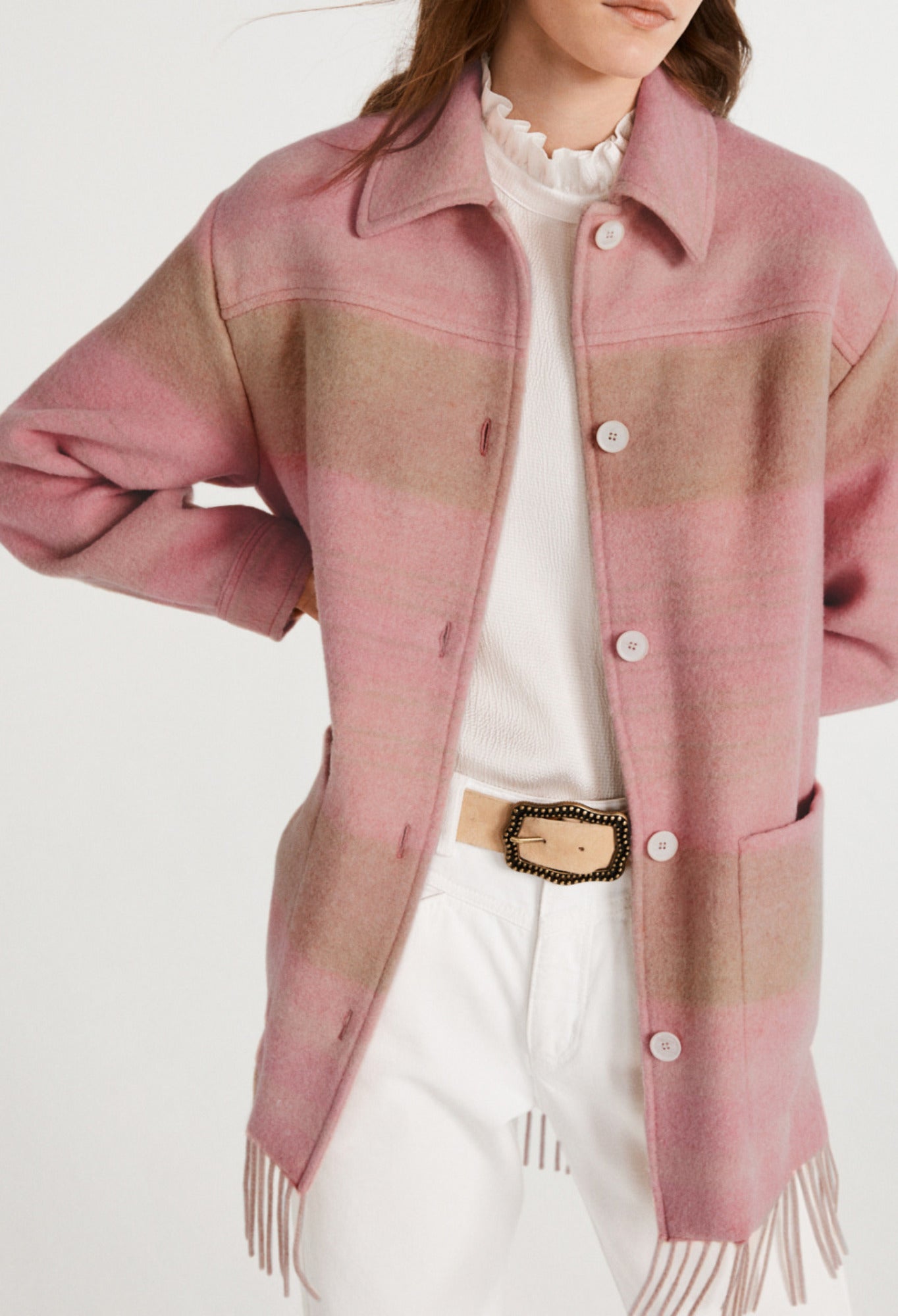 Manteau court en laine Faume - seconde main