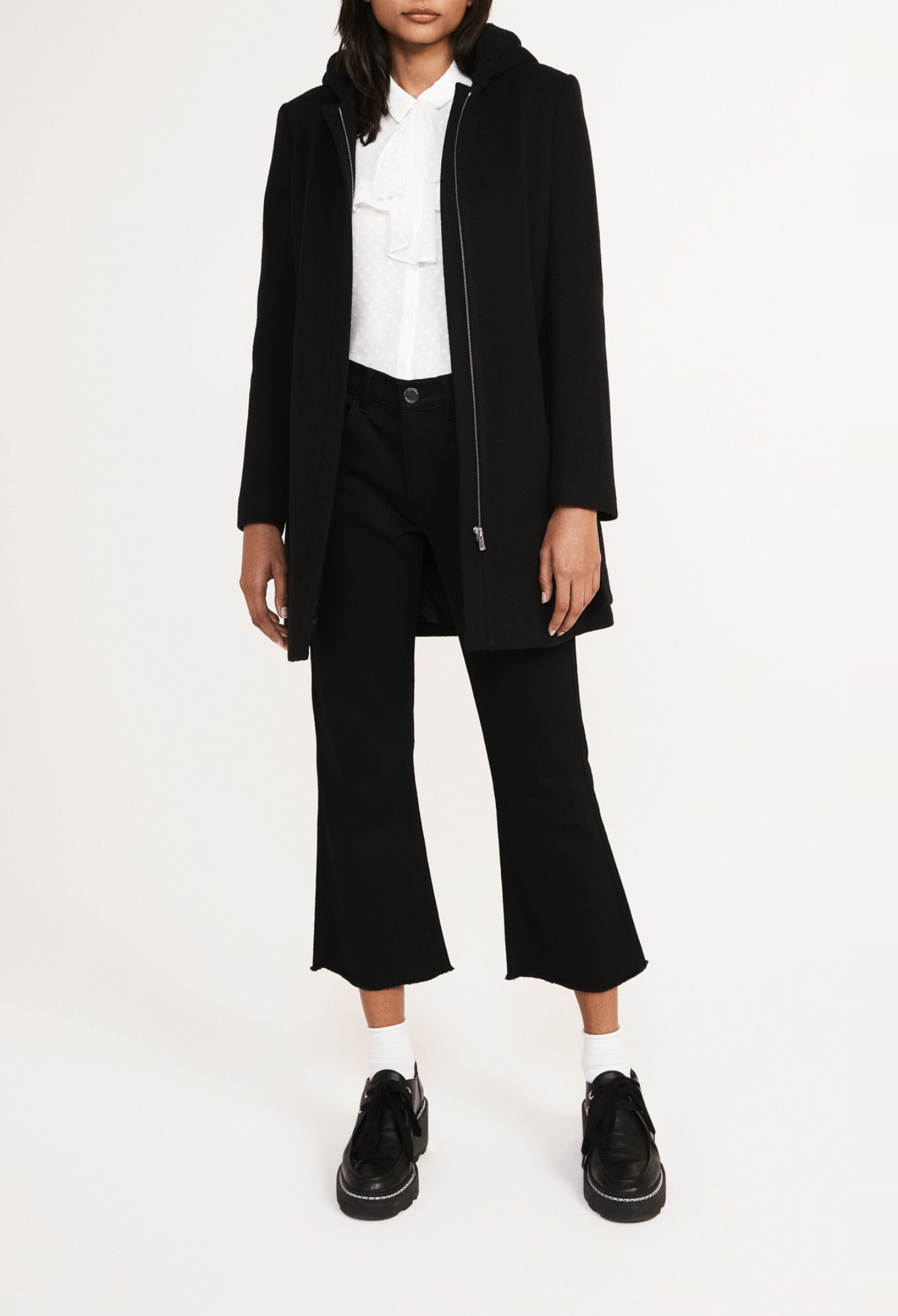 Manteau ceinturé en laine et cachemire Faume - seconde main