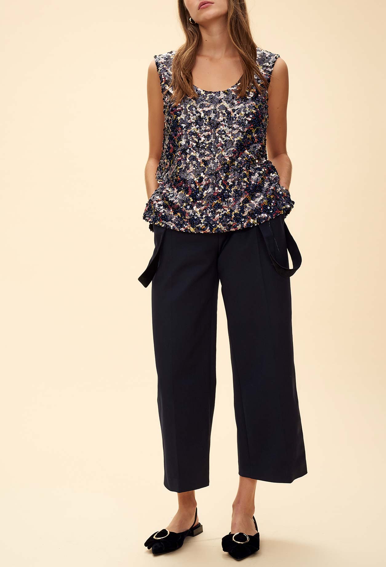 Débardeur à sequins multicolore Faume - seconde main