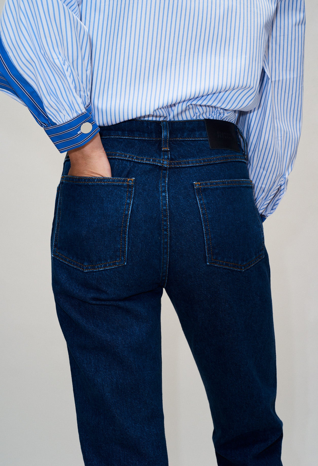 Jean détails de bandes sporty Faume - seconde main