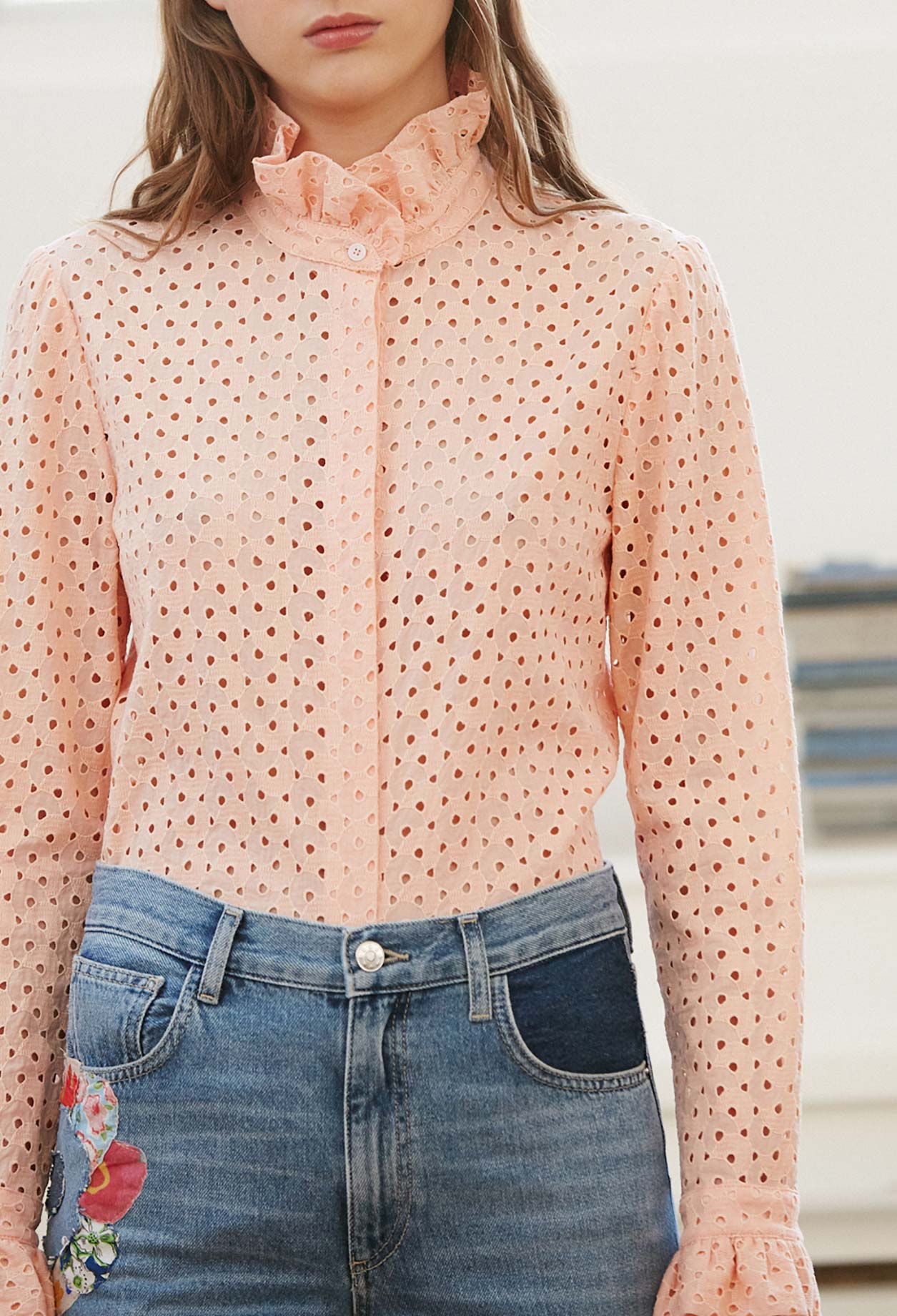 CHEMISE COLOMBE BRODEE Faume - seconde main