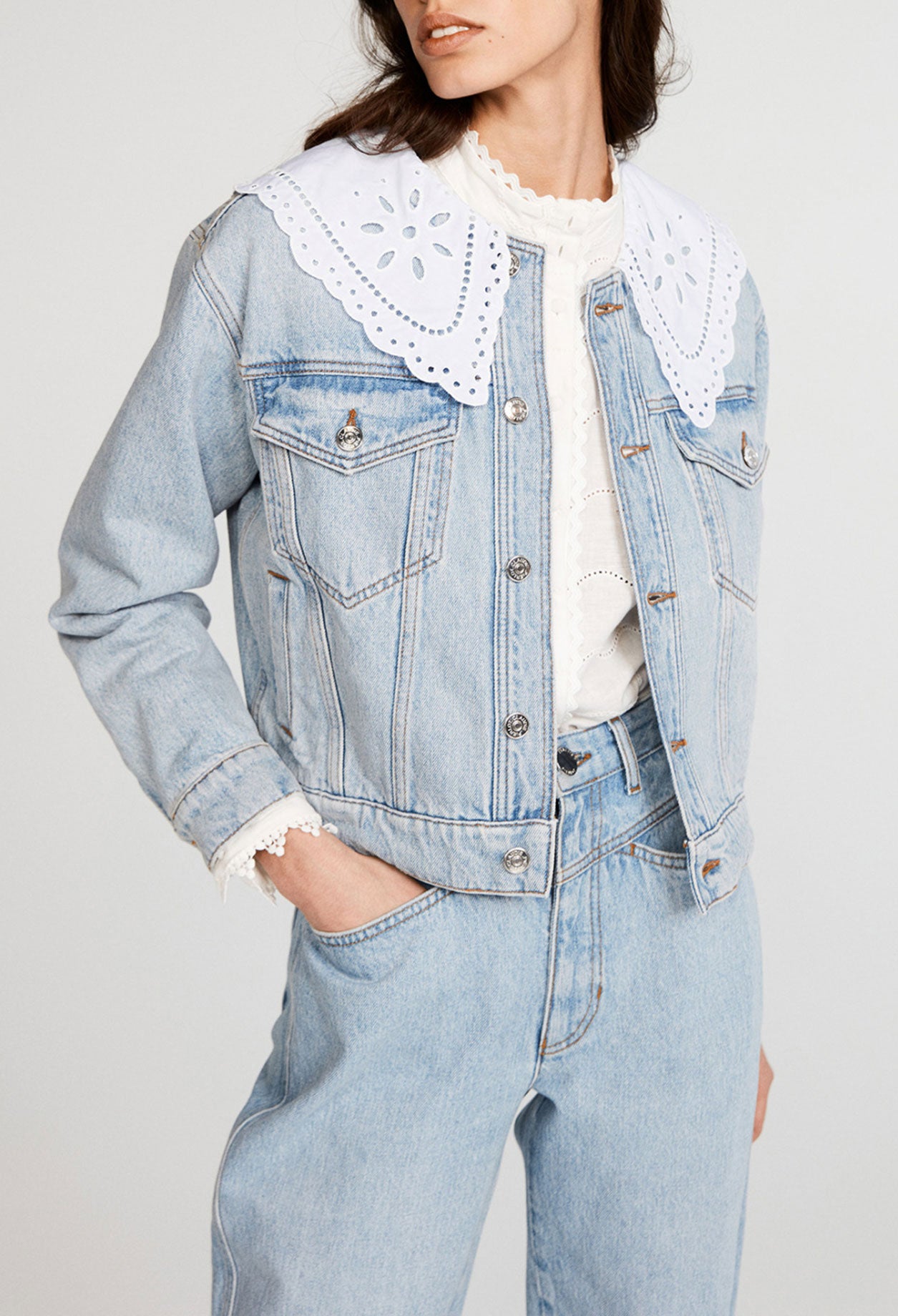 Veste en jean en coton biologique Faume - seconde main