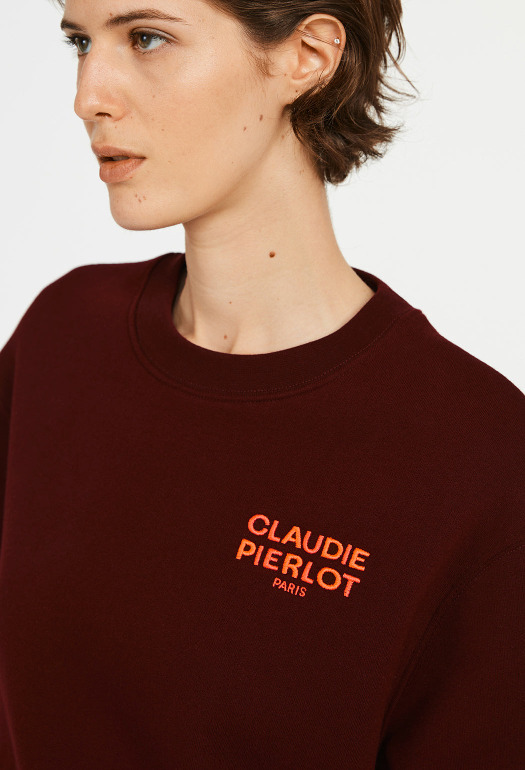Sweatshirt bordeaux avec logo Faume - seconde main