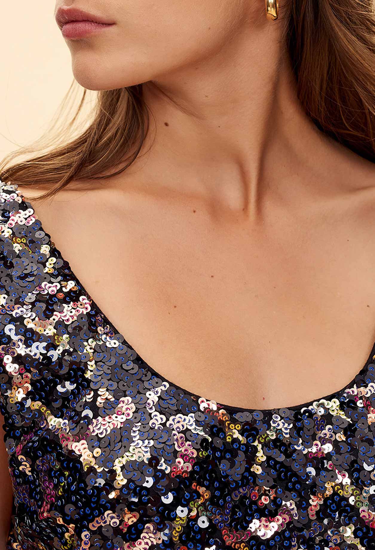 Débardeur à sequins multicolore Faume - seconde main