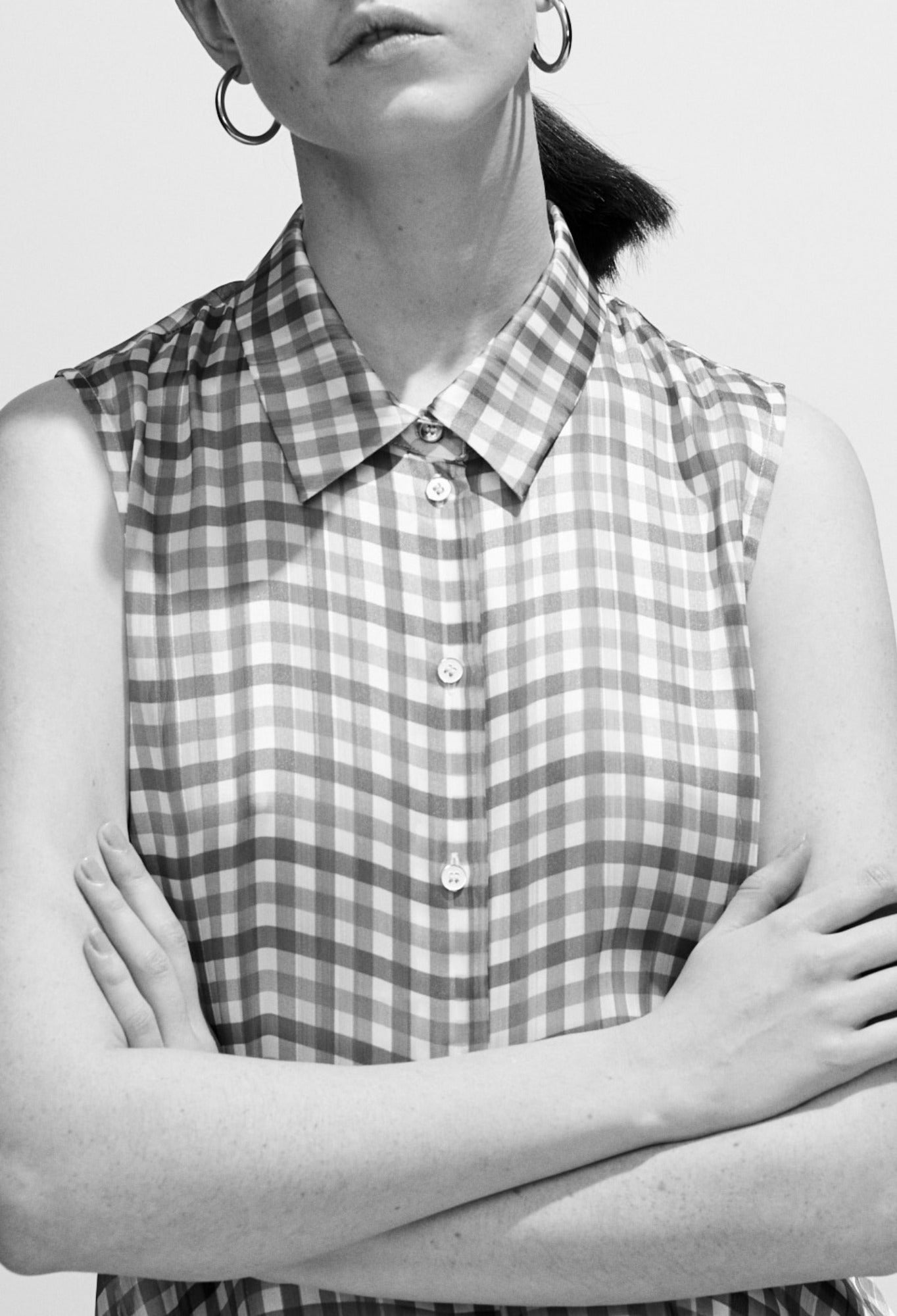 Chemisier imprimé vichy Faume - seconde main