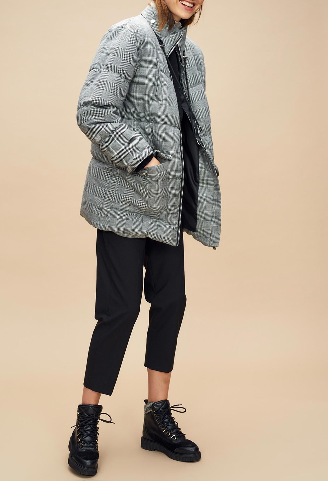 Doudoune courte prince de galles Faume - seconde main