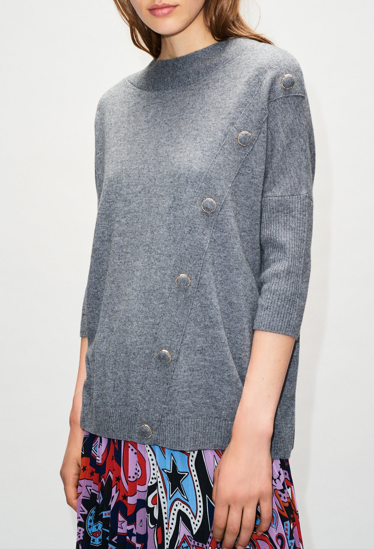 Pull col montant details boutons Faume - seconde main