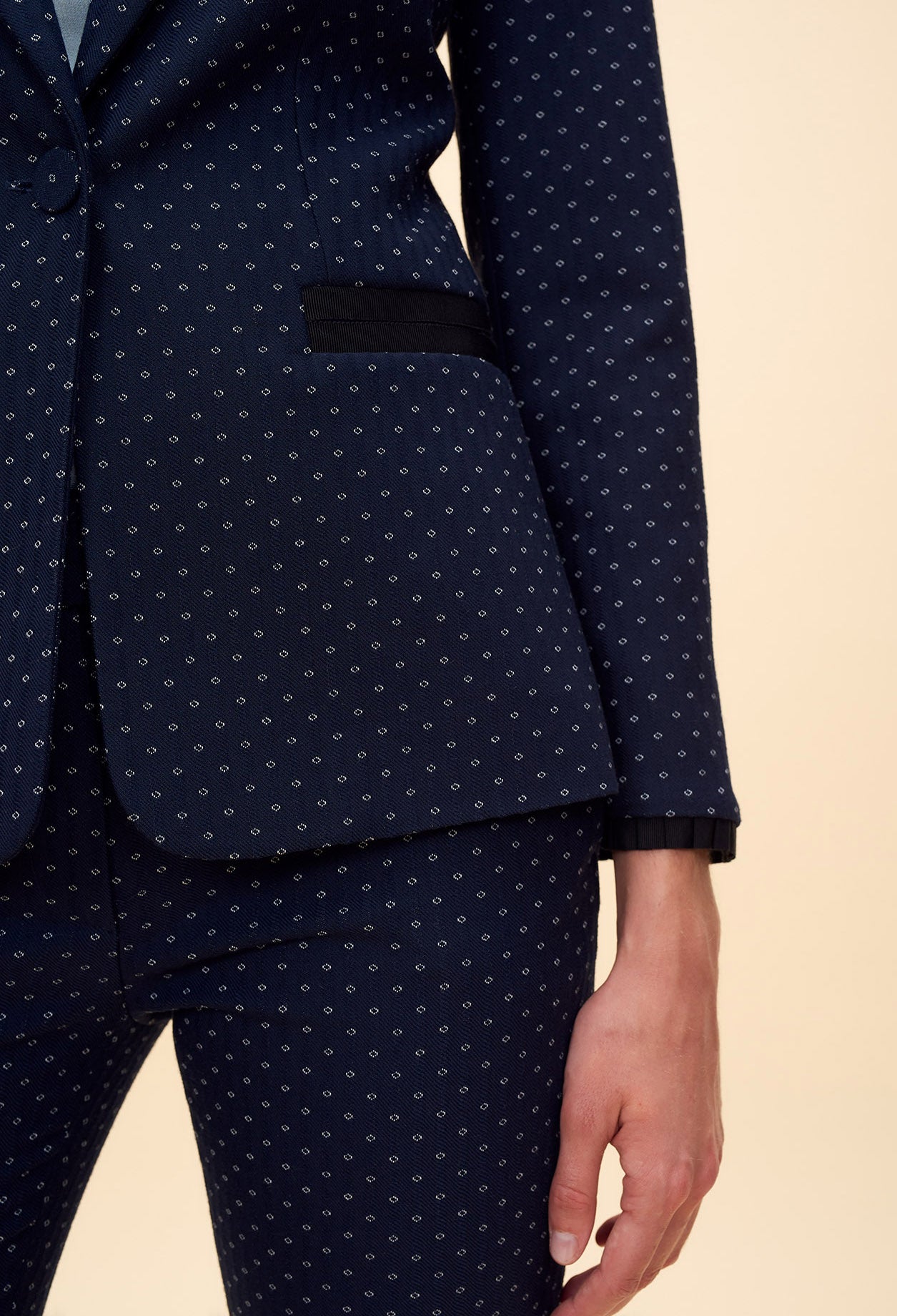 Veste tailleur motif losange Faume - seconde main