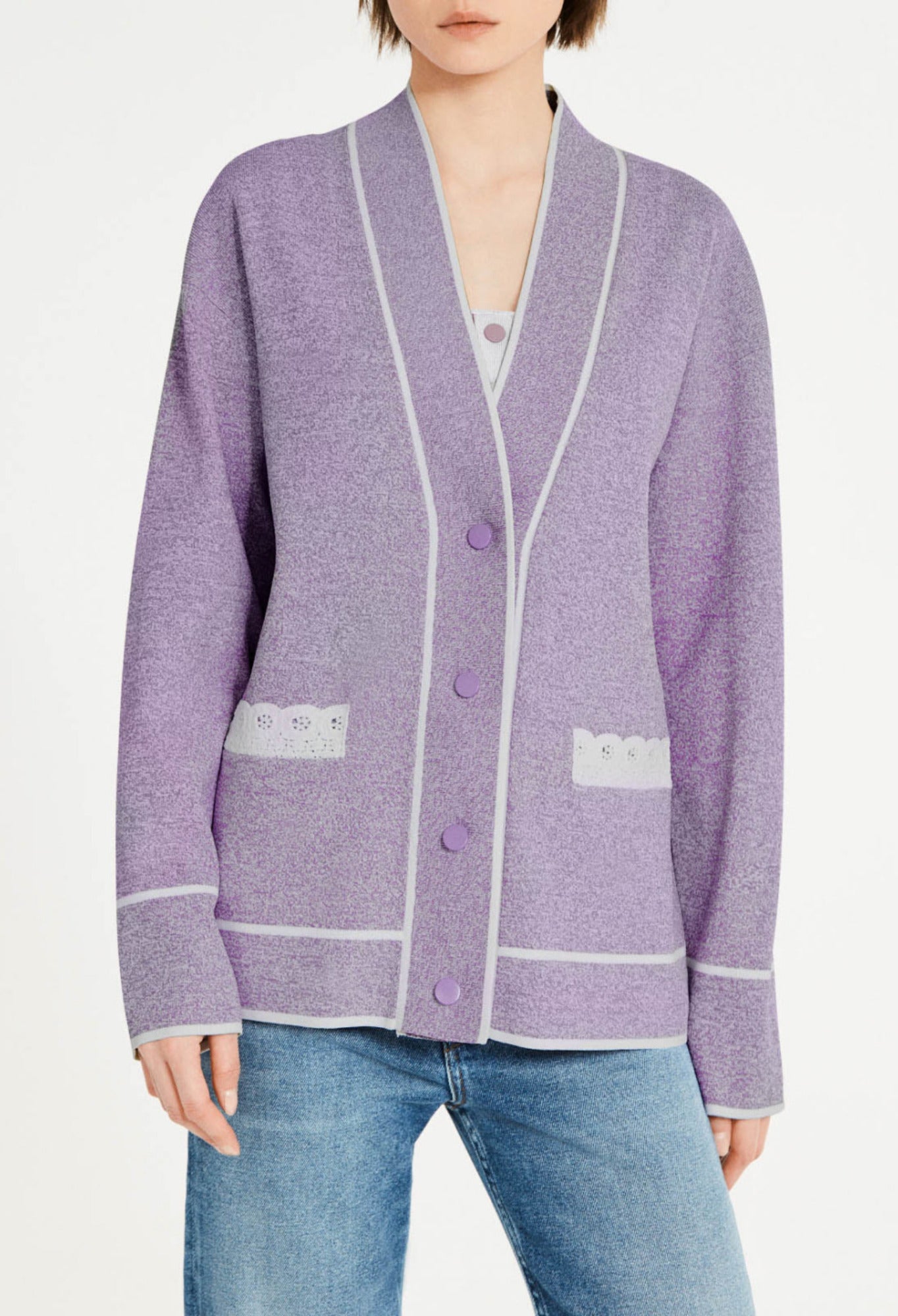 Cardigan bicolore Faume - seconde main