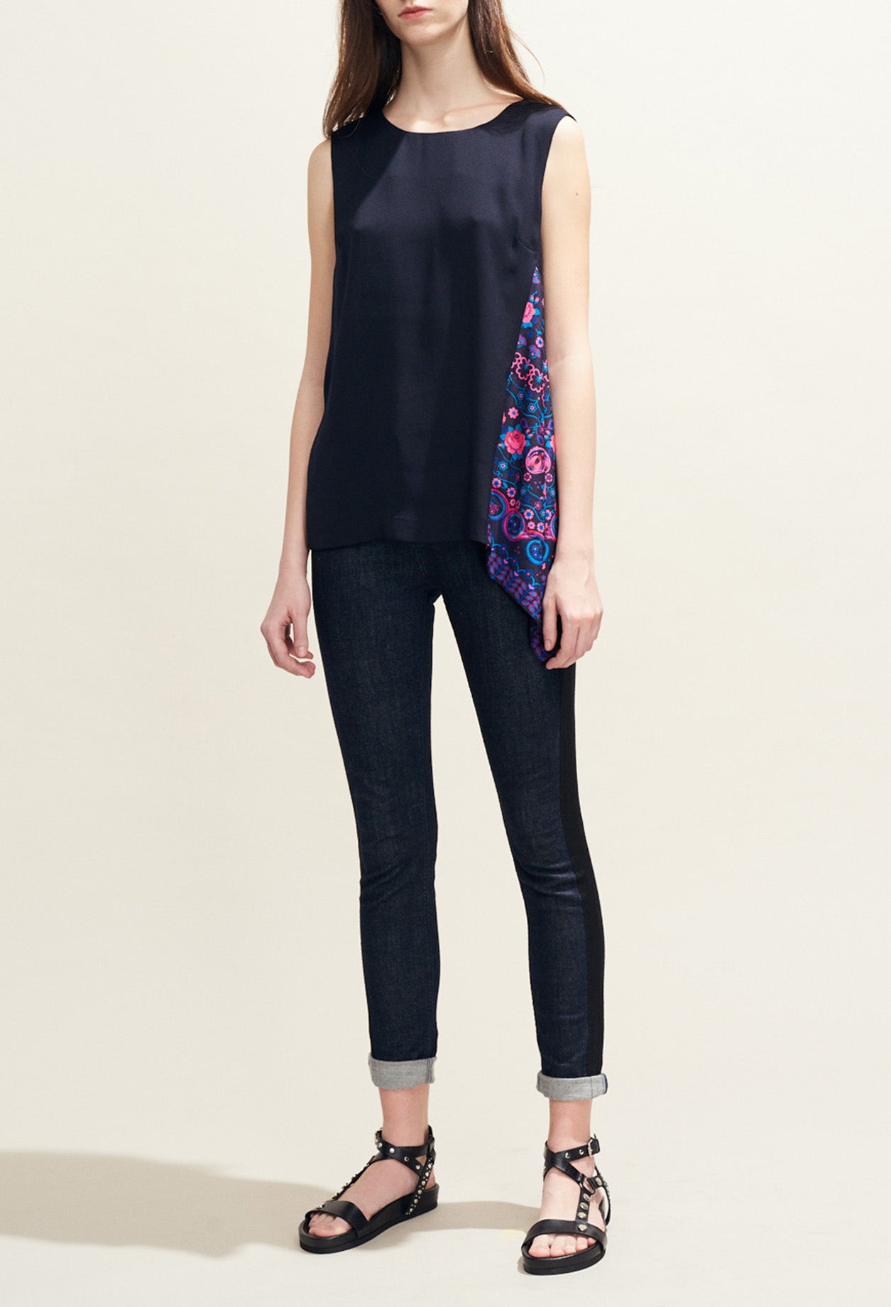 Top asymétrique bi-matière Faume - seconde main