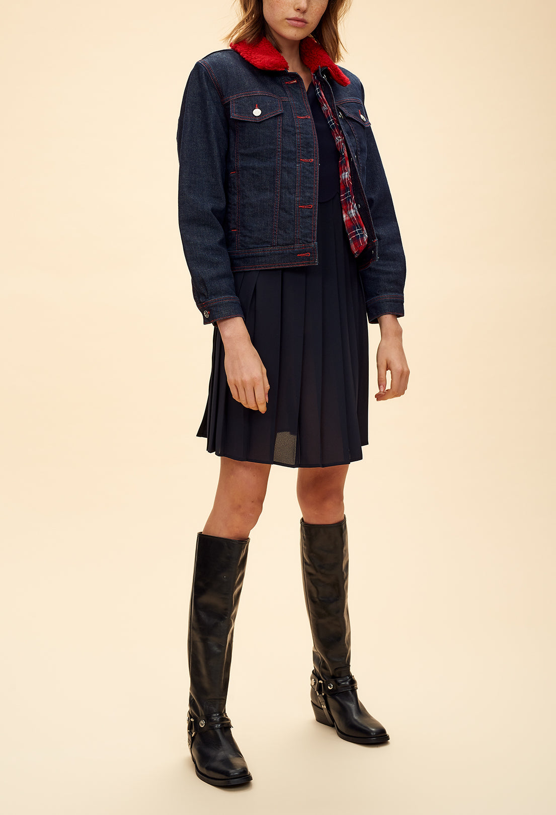 Robe plissée détail coquille Faume - seconde main