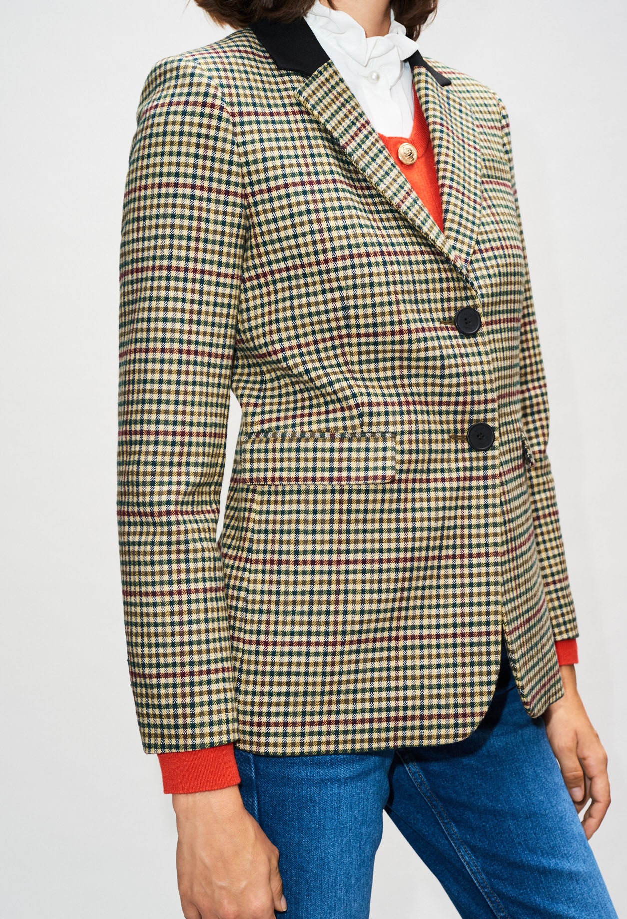 Veste tailleur à carraux vichy coloré Faume - seconde main