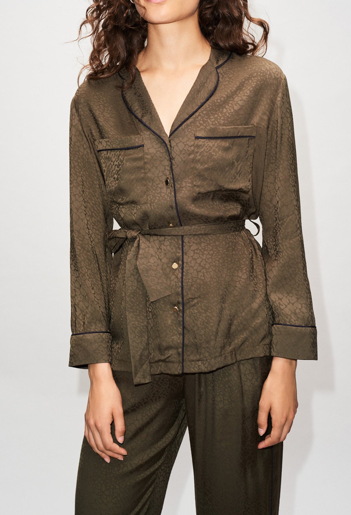 Chemise pyjama ceinturée esprit kimono Faume - seconde main