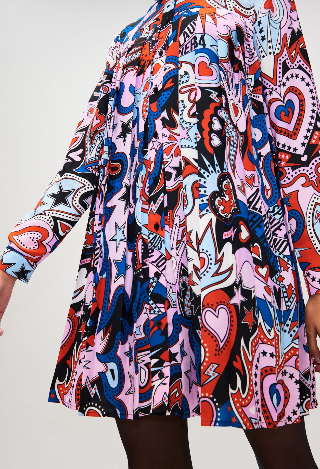 Robe chemise plissée imprimée foulard Faume - seconde main