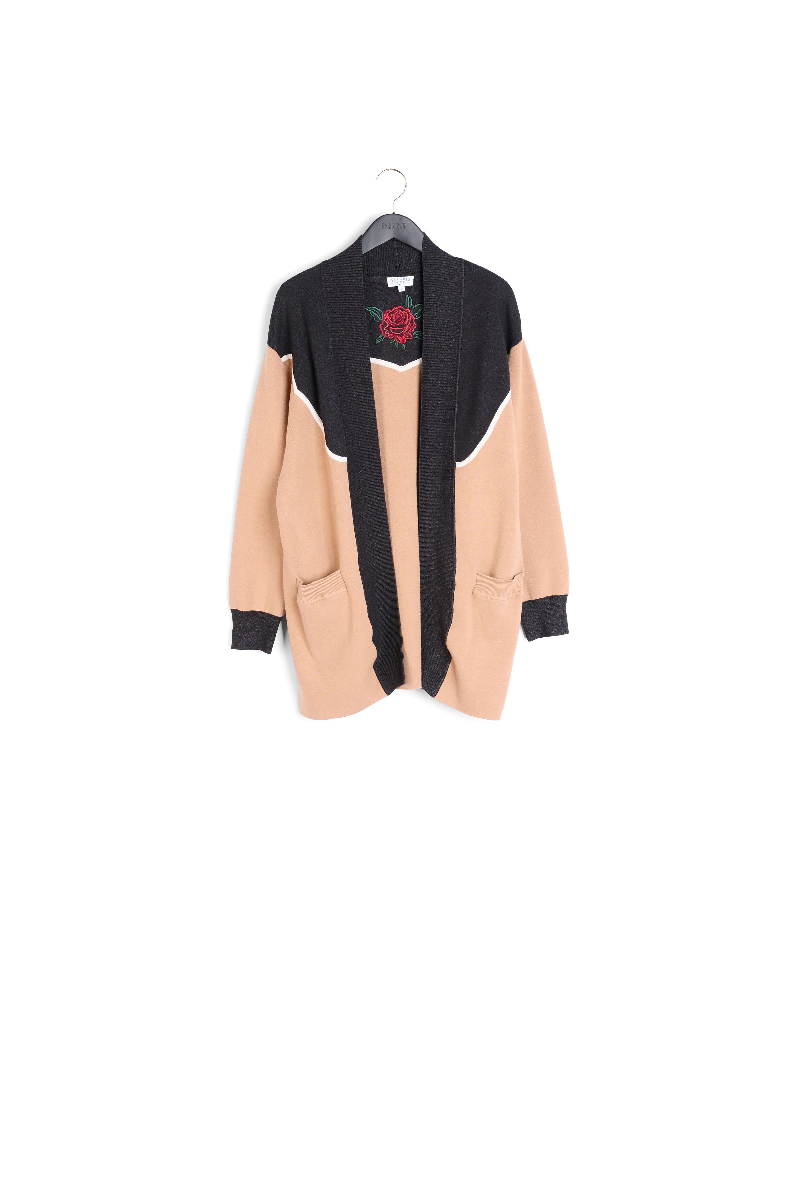 Cardigan oversize dos à motif Faume - seconde main