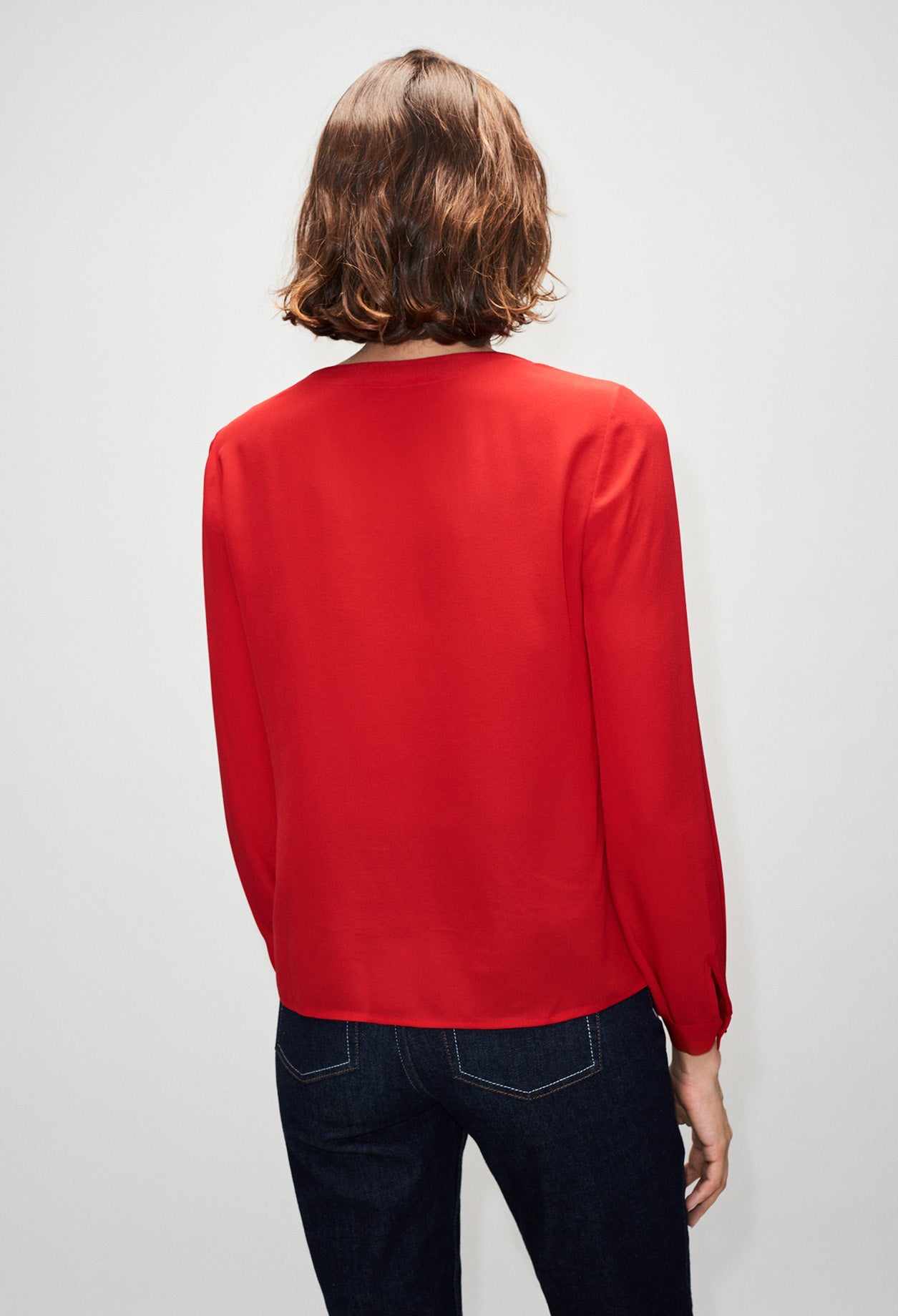 Blouse en soie détail de nœuds Faume - seconde main