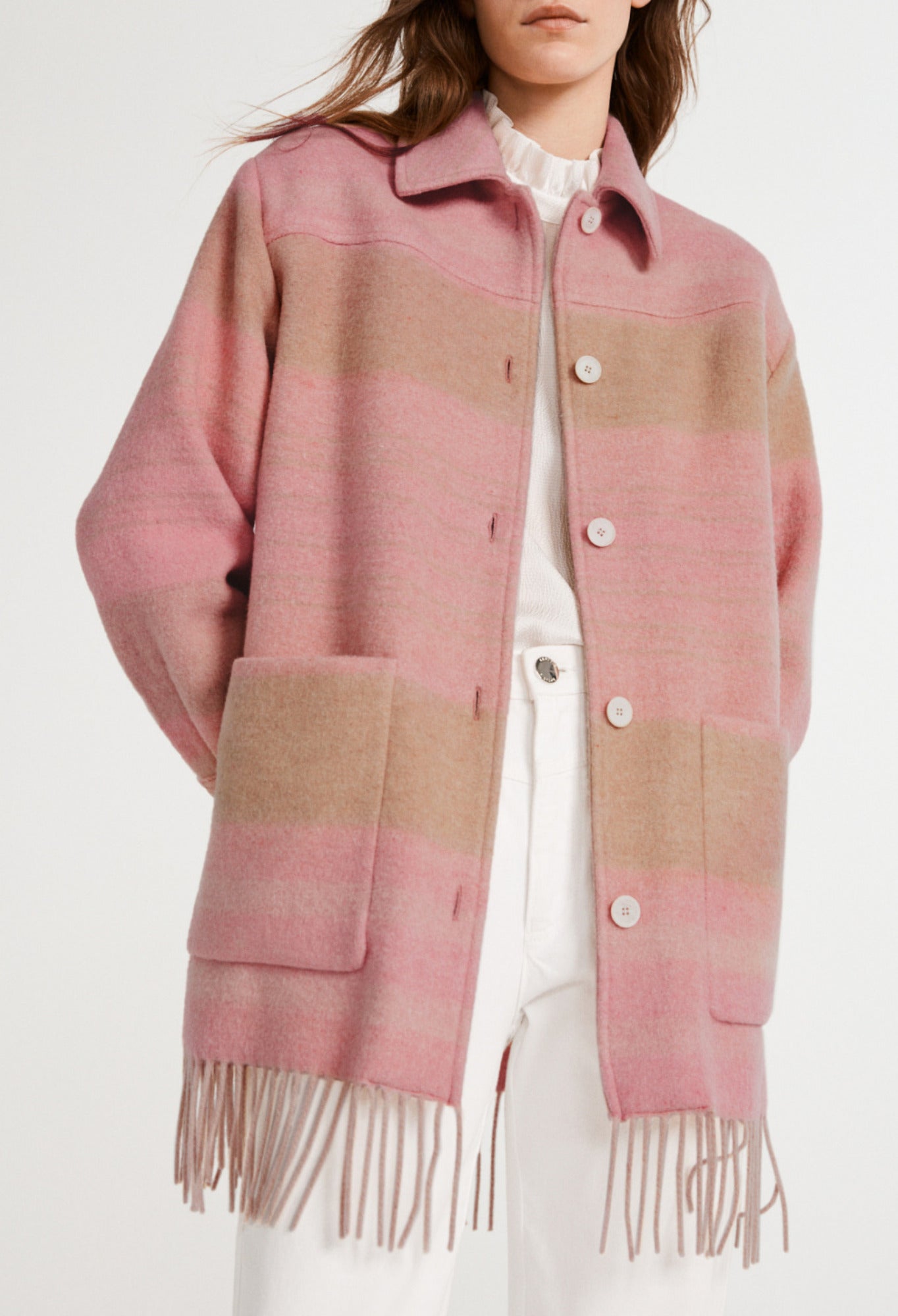 Manteau court en laine Faume - seconde main