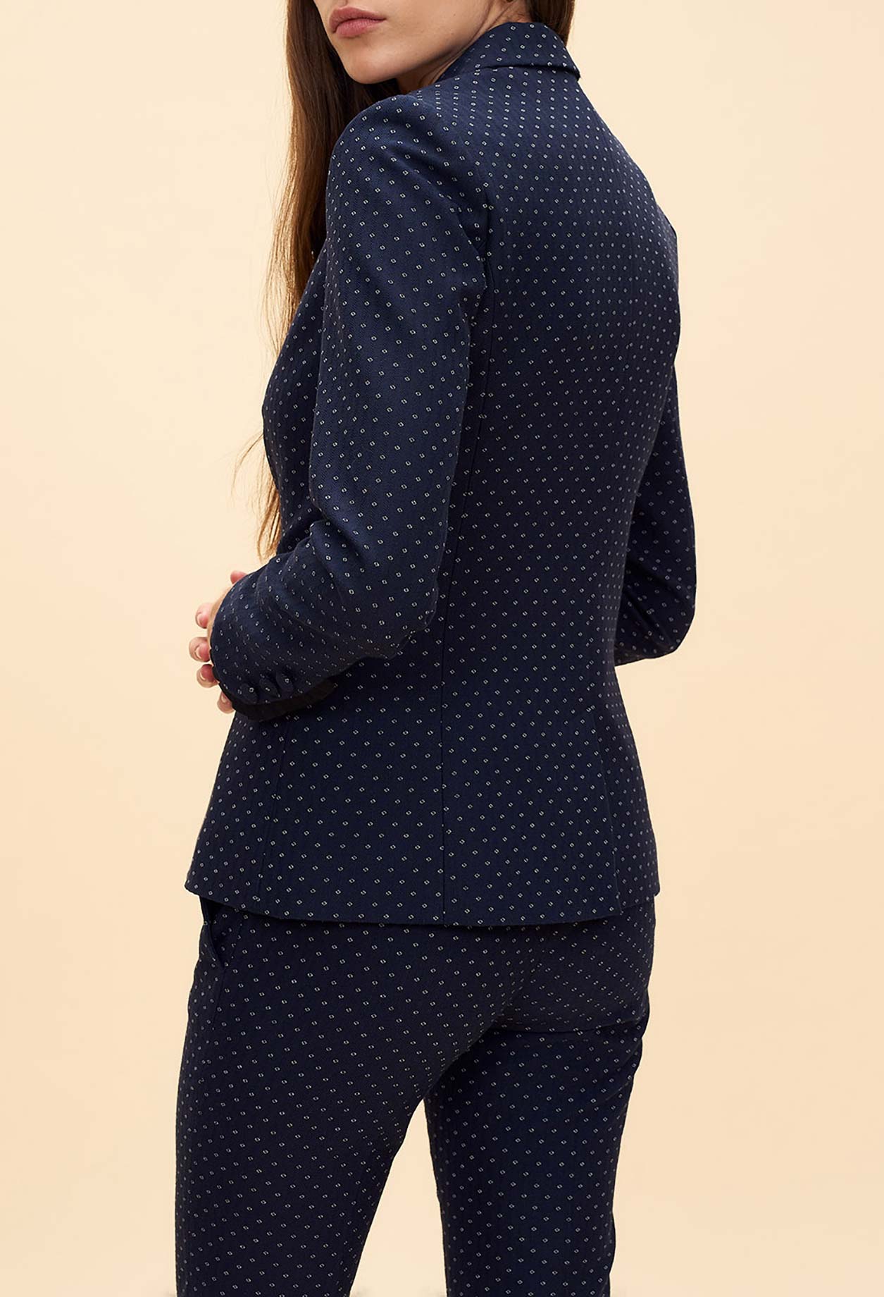 Veste tailleur motif losange Faume - seconde main