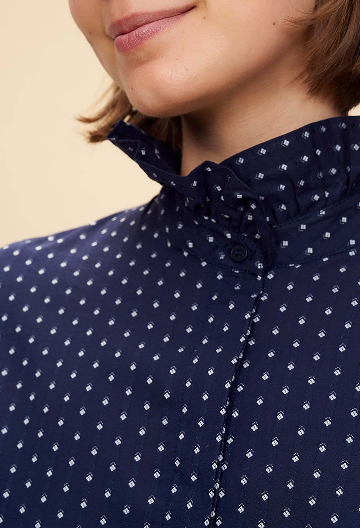 Chemise COLOMBE motif losanges Faume - seconde main