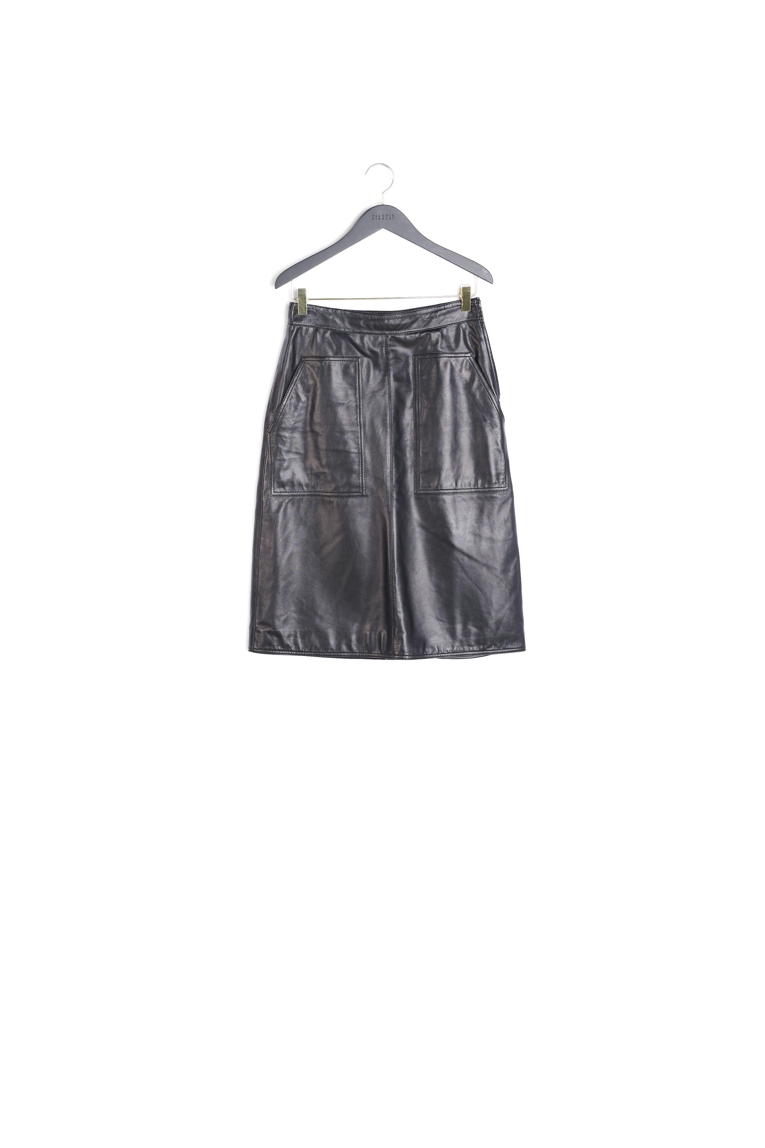 Jupe midi en cuir Faume - seconde main