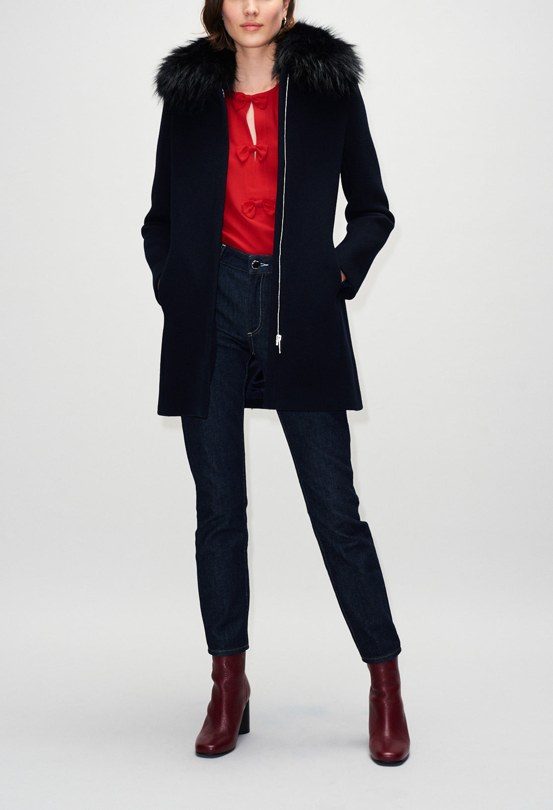 Blouse en soie détail de nœuds Faume - seconde main