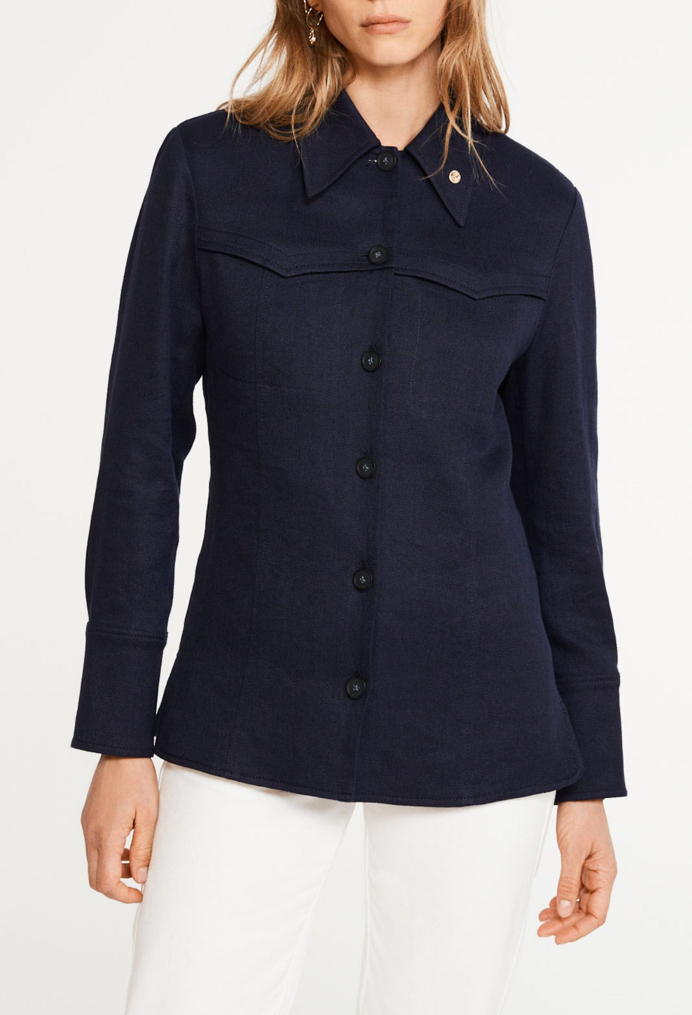 Veste en lin mélangé Faume - seconde main