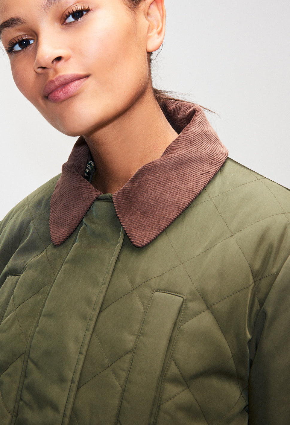 Parka matelassée type barbour kaki Faume - seconde main