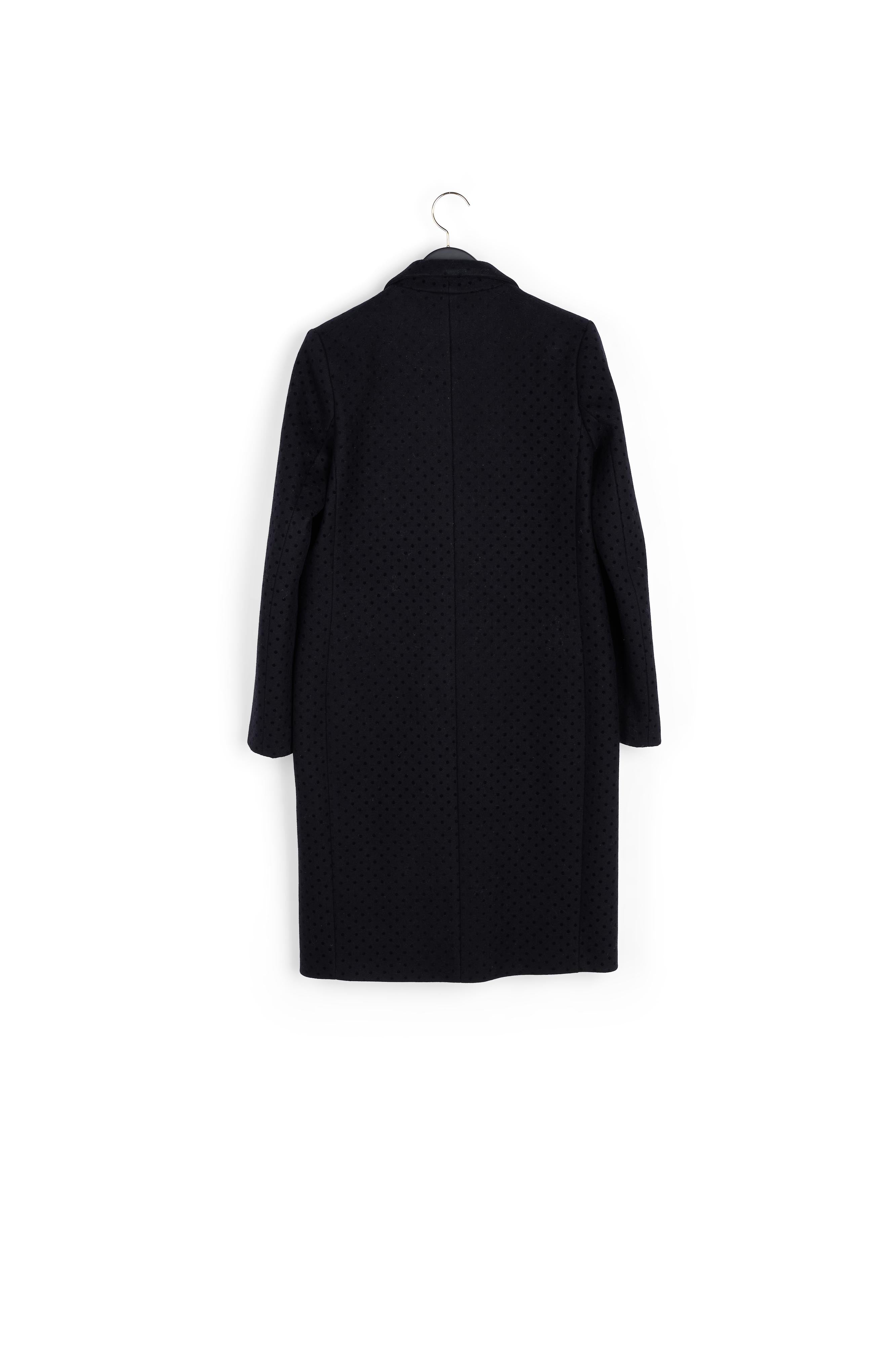 Manteau long à pois floqués Faume - seconde main