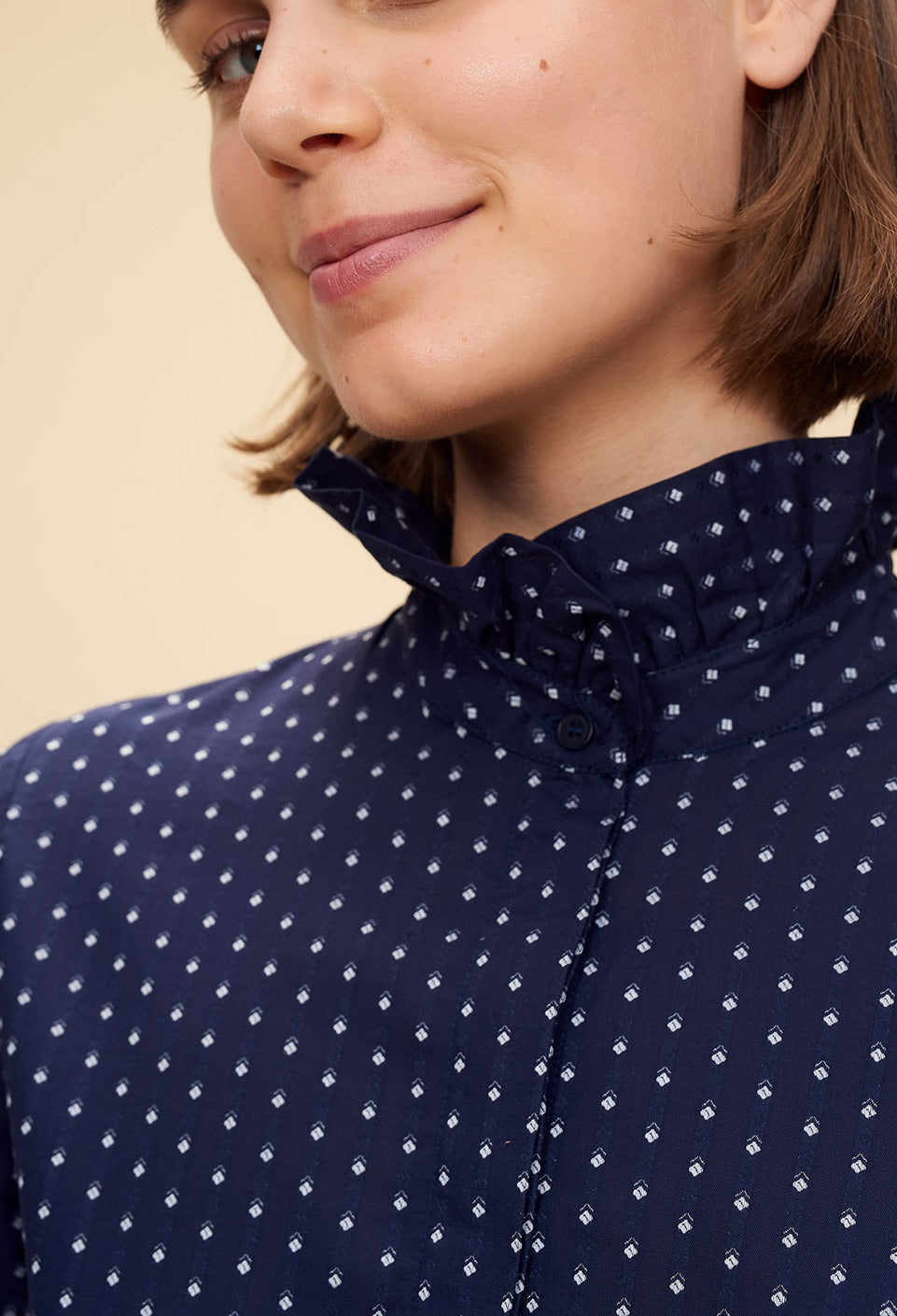 Chemise COLOMBE motif losanges Faume - seconde main