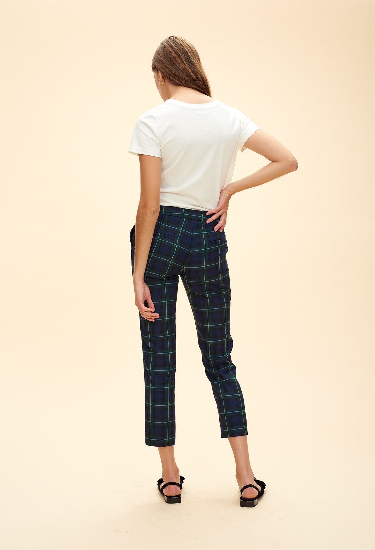 Pantalon tailleur à carreaux Faume - seconde main