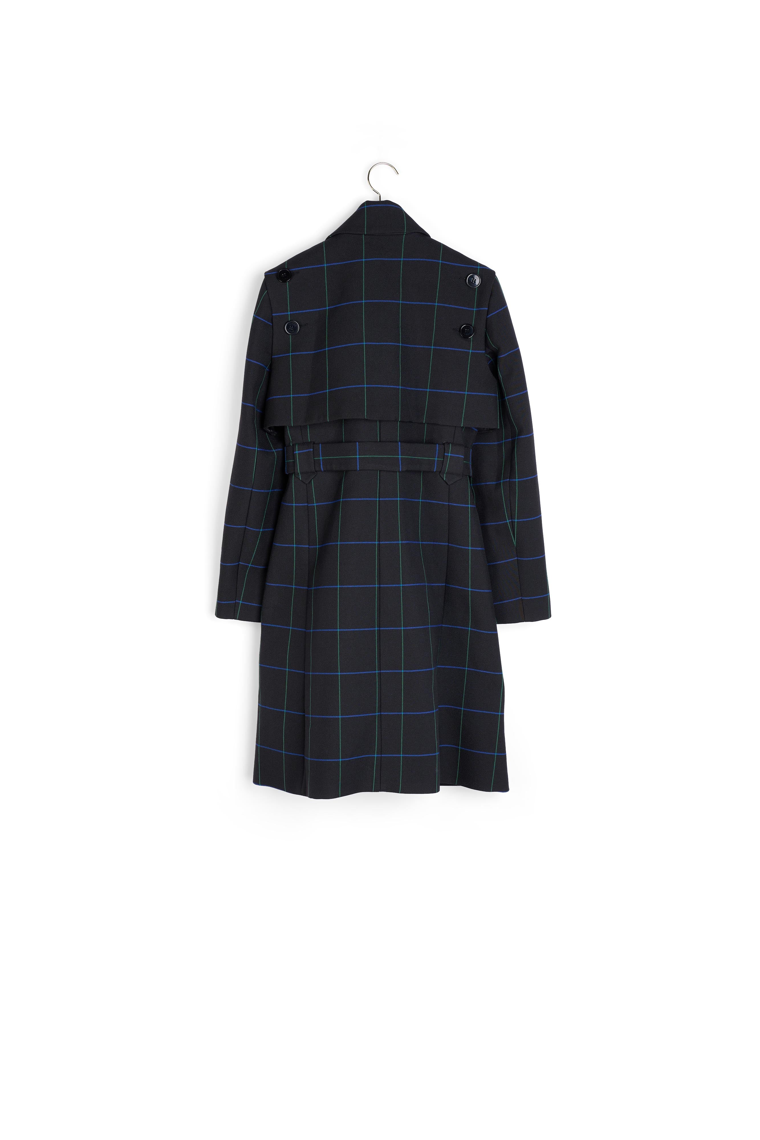 Trench à carreaux fenêtre Faume - seconde main