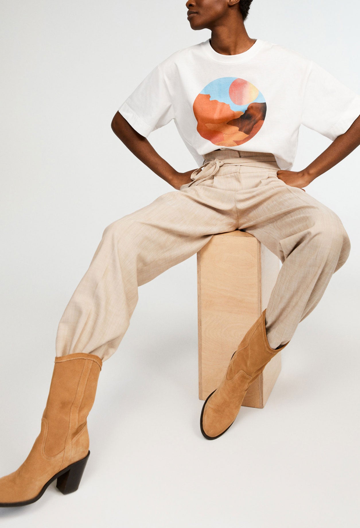 T-shirt court en coton biologique Faume - seconde main