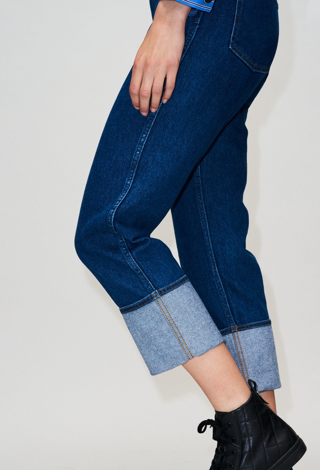 Jean détails de bandes sporty Faume - seconde main